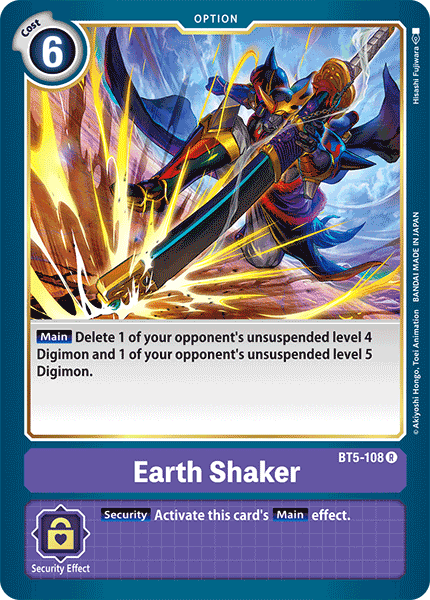Battle of Omni, BT5-108, Option, Purple, Rare Earth Shaker [BT5-108] [Battle of Omni] - Trading Card World