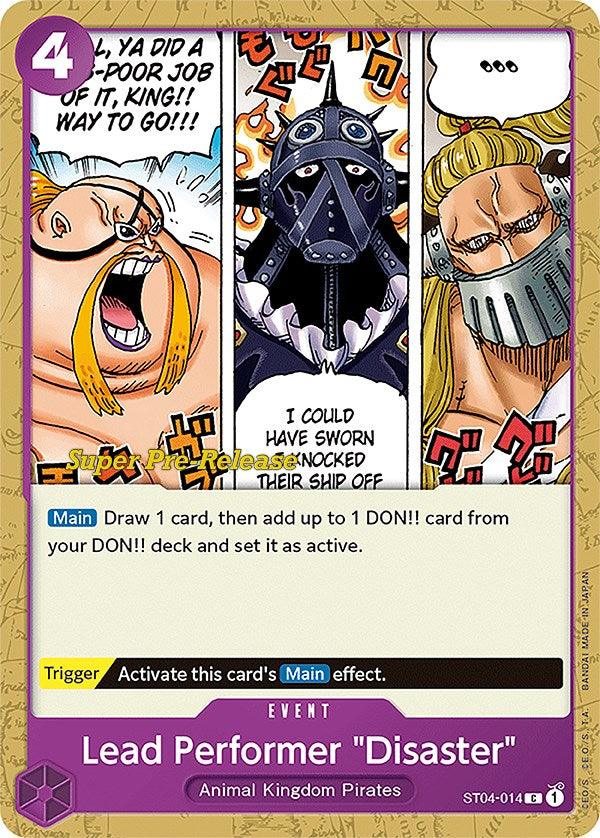 Animal Kingdom Pirates, Common, Event, Starter Decks, Super Pre-Release Starter Deck: Animal Kingdom Pirates Lead Performer "Disaster" [Super Pre-Release Starter Deck: Animal Kingdom Pirates] - Trading Card World
