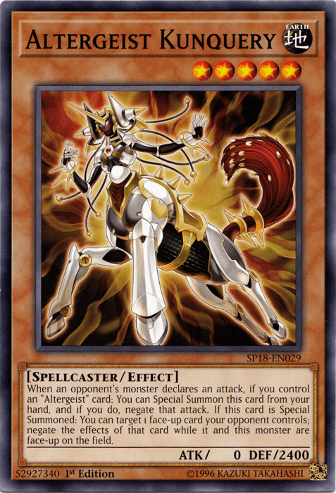 1st Edition, Common, Earth, Effect Monster, Spellcaster, Star Pack VRAINS Altergeist Kunquery [SP18-EN029] Common - Trading Card World