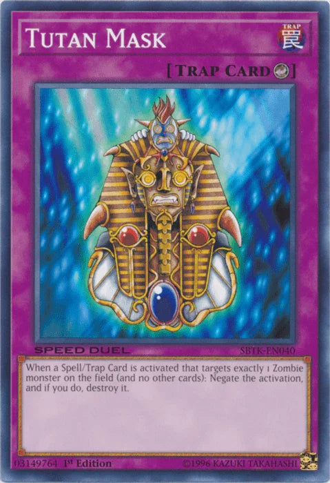 1st Edition, Common, Counter Trap, Speed Duel: Trials of the Kingdom, Trap Tutan Mask [SBTK-EN040] Common - Trading Card World