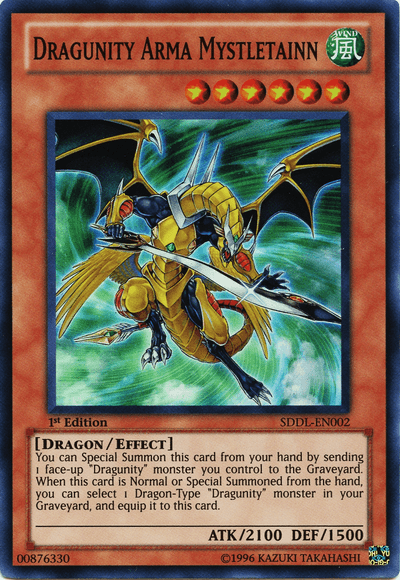 1st Edition, Dragon, Effect Monster, Structure Deck: Dragunity Legion, Super Rare, Unlimited, Wind Dragunity Arma Mystletainn [SDDL-EN002] Super Rare - Trading Card World