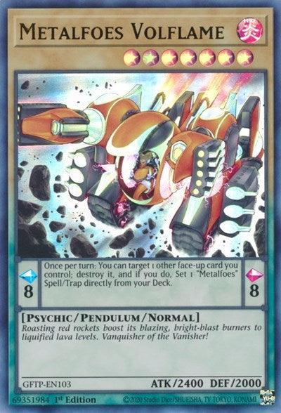 1st Edition, Fire, Ghosts from the Past, Pendulum Monster, Psychic, Ultra Rare Metalfoes Volflame [GFTP-EN103] Ultra Rare - Trading Card World