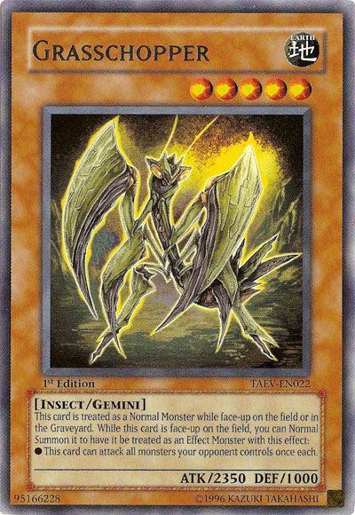 1st Edition, Earth, Gemini Monster, Insect, Rare, Tactical Evolution, Unlimited Grasschopper [TAEV-EN022] Rare - Trading Card World