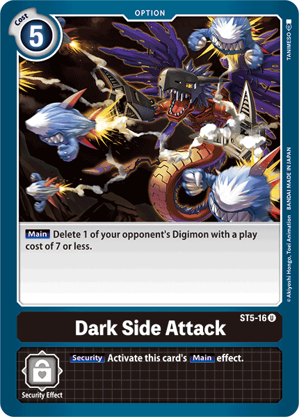 Black, Option, ST5-16, Starter Deck: Machine Black, Uncommon Dark Side Attack [ST5-16] [Starter Deck: Machine Black] - Trading Card World