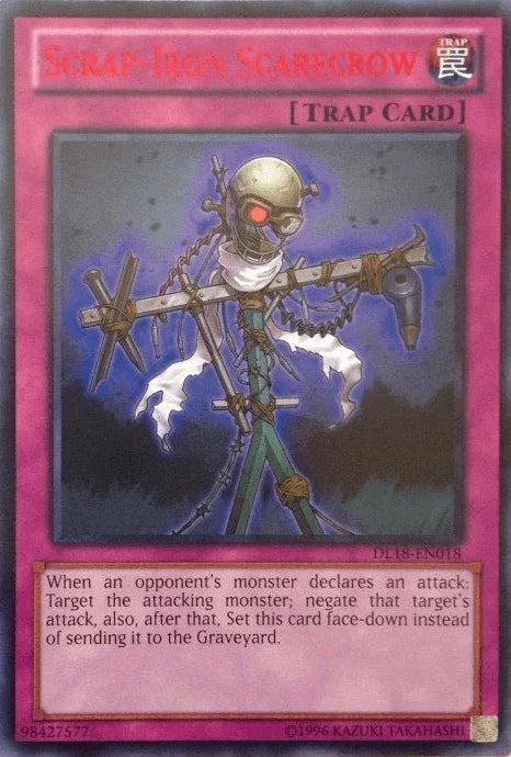 Duelist League Promo, Normal Trap, Rare, Trap, Unlimited Scrap-Iron Scarecrow (Red) [DL18-EN018] Rare - Trading Card World
