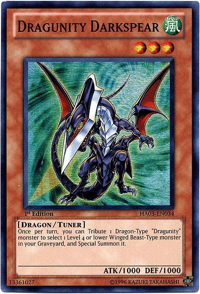 1st Edition, Dragon, Hidden Arsenal 3, Super Rare, Tuner Monster, Unlimited, Wind Dragunity Darkspear [HA03-EN034] Super Rare - Trading Card World