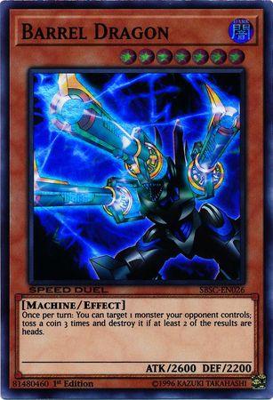 1st Edition, Dark, Effect Monster, Machine, Speed Duel: Scars of Battle, Super Rare Barrel Dragon [SBSC-EN026] Super Rare - Trading Card World