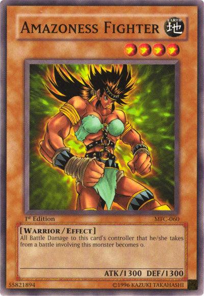 1st Edition, Common, Earth, Effect Monster, Magician's Force, Unlimited, Warrior Amazoness Fighter [MFC-060] Common - Trading Card World