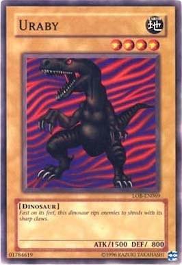 Common, Dinosaur, Earth, Normal Monster, The Legend of Blue Eyes White Dragon, Unlimited Uraby [LOB-EN069] Common - Trading Card World