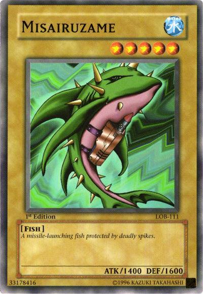 1st Edition, Common, Fish, Normal Monster, The Legend of Blue Eyes White Dragon, Unlimited, Water Misairuzame [LOB-111] Common - Trading Card World