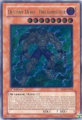 1st Edition, Dark, Effect Monster, Enemy of Justice, Ultimate Rare, Unlimited, Warrior Destiny Hero - Dreadmaster [EOJ-EN004] Ultimate Rare - Trading Card World