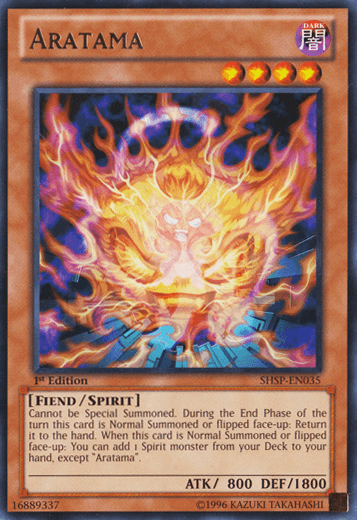 1st Edition, Dark, Effect Monster, Fiend, Rare, Shadow Specters, Unlimited Aratama [SHSP-EN035] Rare - Trading Card World