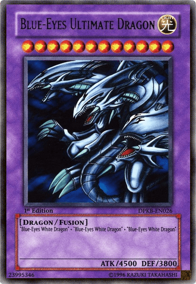 1st Edition, Dragon, Duelist Pack: Kaiba, Fusion Monster, Light, Ultra Rare, Unlimited Blue-Eyes Ultimate Dragon [DPKB-EN026] Ultra Rare - Trading Card World