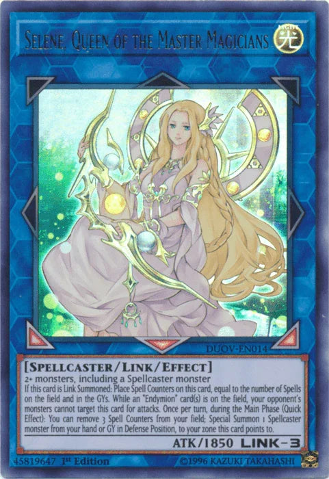 1st Edition, Duel Overload, Light, Link/Effect Monster, Spellcaster, Ultra Rare Selene, Queen of the Master Magicians [DUOV-EN014] Ultra Rare - Trading Card World