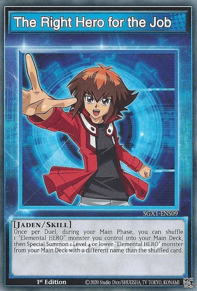 1st Edition, Common, Skill, Speed Duel GX: Duel Academy Box The Right Hero for the Job [SGX1-ENS09] Common - Trading Card World