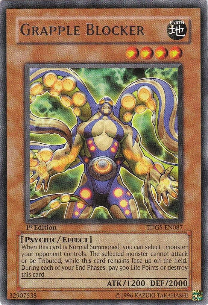 1st Edition, Earth, Effect Monster, Psychic, Rare, The Duelist Genesis, Unlimited Grapple Blocker [TDGS-EN087] Rare - Trading Card World