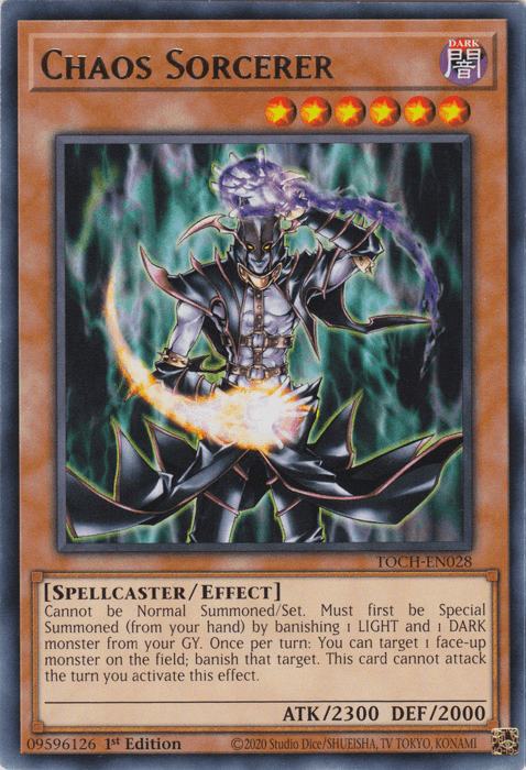 1st Edition, Dark, Effect Monster, Rare, Spellcaster, Toon Chaos, Unlimited Chaos Sorcerer [TOCH-EN028] Rare - Trading Card World