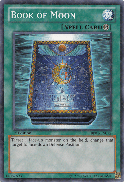 1st Edition, Battle Pack: Epic Dawn, Quick Play Spell, Spell, Starfoil Rare, Unlimited Book of Moon [BP01-EN072] Starfoil Rare - Trading Card World