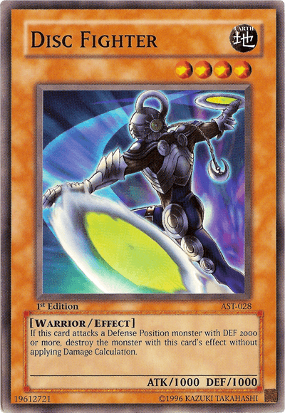 1st Edition, Ancient Sanctuary, Common, Earth, Effect Monster, Unlimited, Warrior Disc Fighter [AST-028] Common - Trading Card World