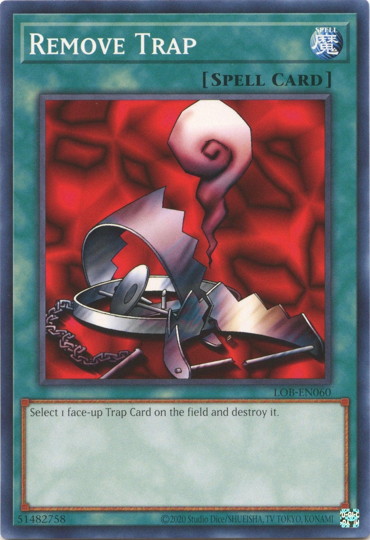 Common, Legend of Blue Eyes White Dragon (25th Anniversary Edition), Normal Spell, Spell, Unlimited Remove Trap (25th Anniversary) [LOB-EN060] Common - Trading Card World