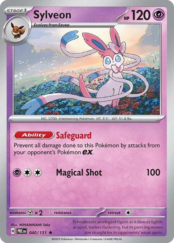 040, Holofoil, Metal [x2], Psychic, Rare, Reverse Holofoil, Scarlet & Violet: Prismatic Evolutions Sylveon (040/131) [Scarlet & Violet: Prismatic Evolutions] - Trading Card World