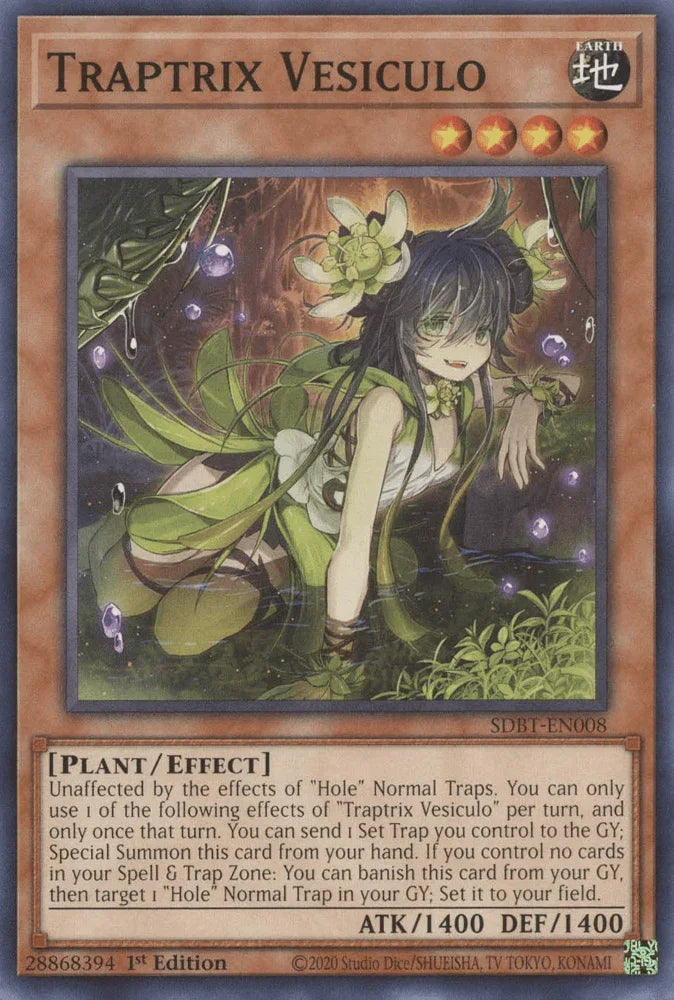 1st Edition, Common, Earth, Effect Monster, Plant, Structure Deck: Beware of Traptrix Traptrix Vesiculo [SDBT-EN008] Common - Trading Card World