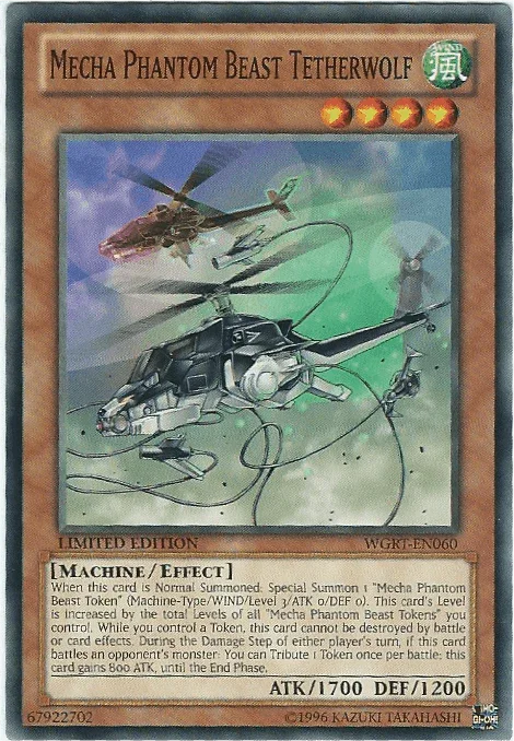 Battle Pack 2: War of the Giants Reinforcements, Common, Effect Monster, Limited, Wind Mecha Phantom Beast Tetherwolf [WGRT-EN060] Common - Trading Card World