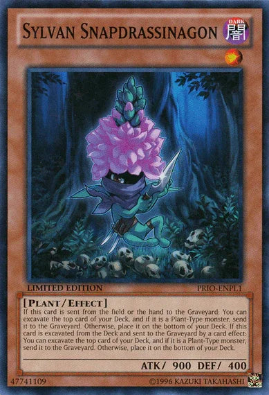 Dark, Effect Monster, Limited, Plant, Primal Origin, Starfoil Rare Sylvan Snapdrassinagon [PRIO-ENPL1] Starfoil Rare - Trading Card World