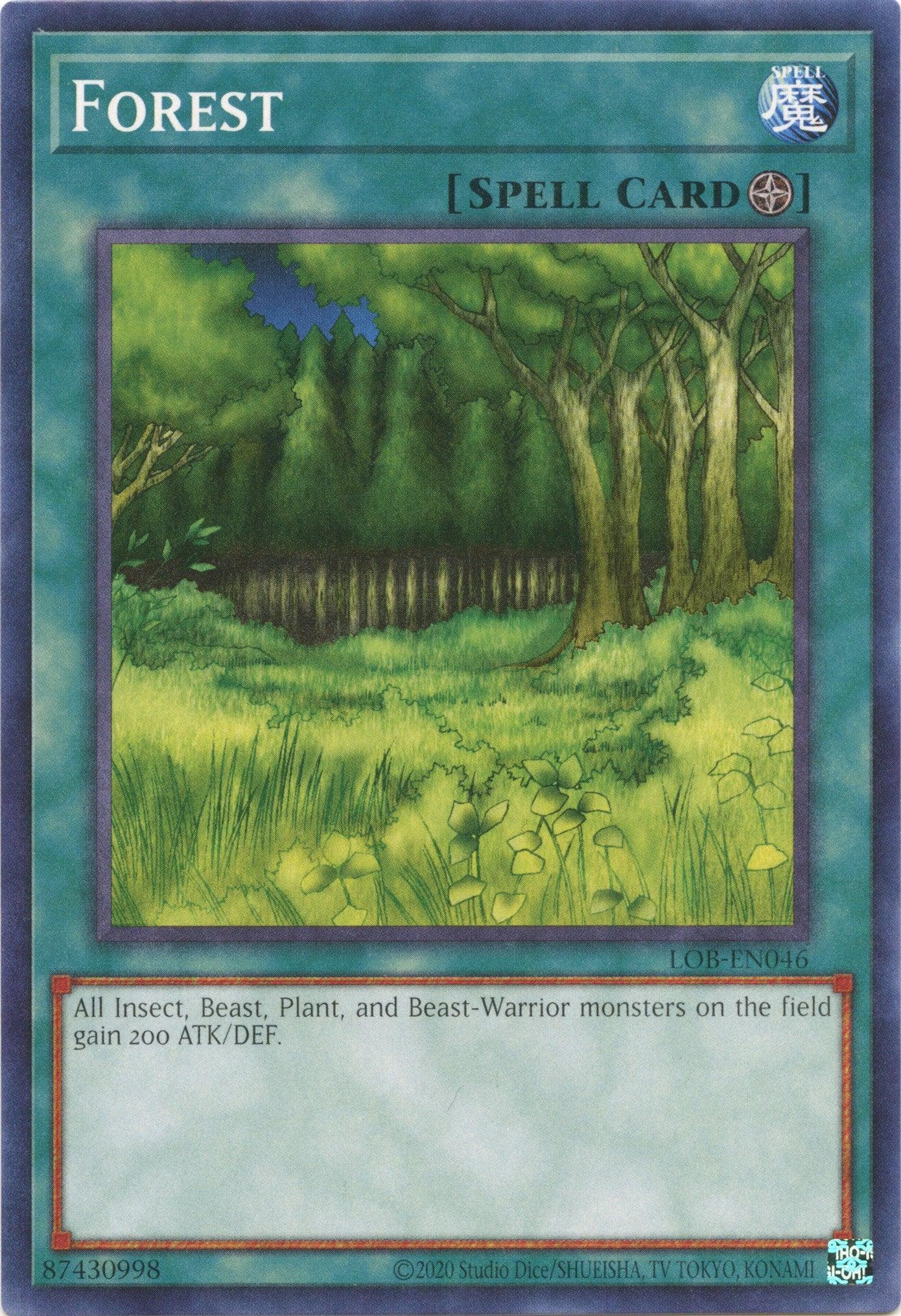 Common, Field Spell, Legend of Blue Eyes White Dragon (25th Anniversary Edition), Spell, Unlimited Forest (25th Anniversary) [LOB-EN046] Common - Trading Card World