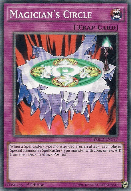 1st Edition, Common, King of Games: Yugi's Legendary Decks, Normal Trap, Trap, Unlimited Magician's Circle [YGLD-ENC37] Common - Trading Card World