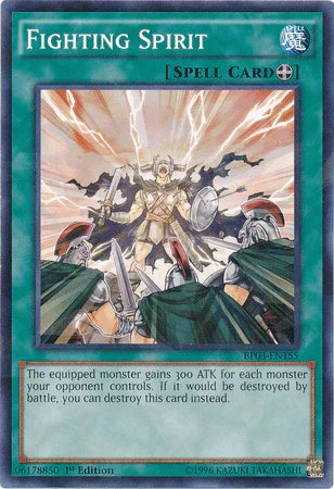 1st Edition, Battle Pack 3: Monster League, Equip Spell, Shatterfoil Rare, Spell Fighting Spirit [BP03-EN155] Shatterfoil Rare - Trading Card World