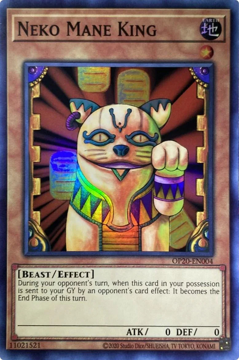 Beast, Earth, Effect Monster, OTS Tournament Pack 20, Super Rare, Unlimited Neko Mane King [OP20-EN004] Super Rare - Trading Card World