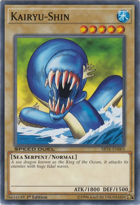 1st Edition, Common, Normal Monster, Sea Serpent, Speed Duel: Trials of the Kingdom, Water Kairyu-Shin [SBTK-EN003] Common - Trading Card World