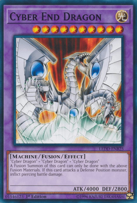 1st Edition, Common, Fusion/Effect Monster, Legendary Dragon Decks, Light, Machine Cyber End Dragon [LEDD-ENB25] Common - Trading Card World