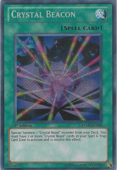 1st Edition, Normal Spell, Ra Yellow Mega Pack, Secret Rare, Spell, Unlimited Crystal Beacon [RYMP-EN048] Secret Rare - Trading Card World