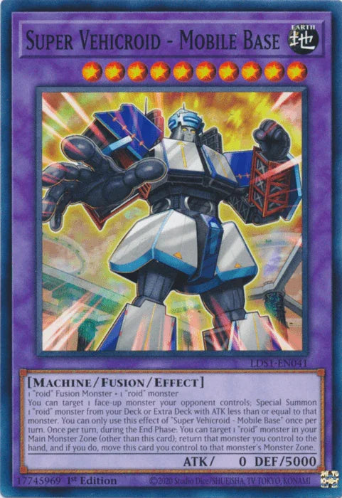 1st Edition, Common, Earth, Fusion/Effect Monster, Legendary Duelists: Season 1, Machine Super Vehicroid - Mobile Base [LDS1-EN041] Common - Trading Card World
