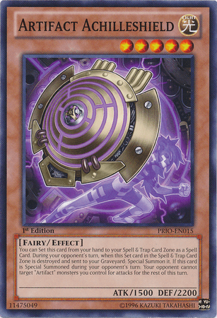 1st Edition, Common, Effect Monster, Fairy, Light, Primal Origin, Unlimited Artifact Achilleshield [PRIO-EN015] Common - Trading Card World