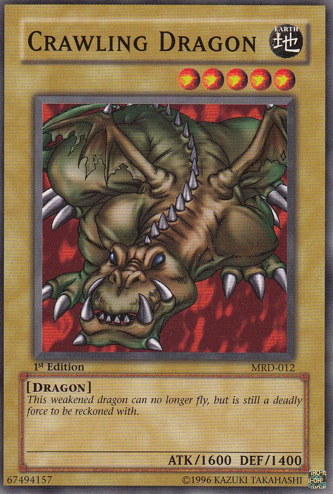 1st Edition, Common, Dragon, Earth, Metal Raiders, Normal Monster, Unlimited Crawling Dragon [MRD-012] Common - Trading Card World