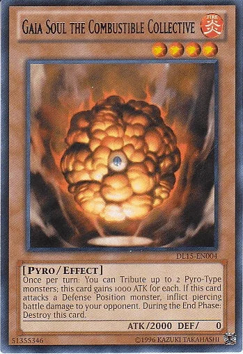 Duelist League Promo, Effect Monster, Fire, Pyro, Rare, Unlimited Gaia Soul the Combustible Collective (Blue) [DL15-EN004] Rare - Trading Card World
