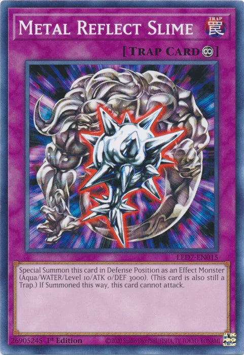 1st Edition, Common, Continuous Trap, Legendary Duelists: Rage of Ra, Trap, Unlimited Metal Reflect Slime [LED7-EN015] Common - Trading Card World