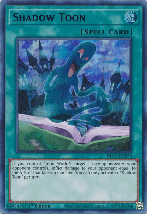 1st Edition, Dragons of Legend: The Complete Series, Normal Spell, Spell, Ultra Rare Shadow Toon (Blue) [DLCS-EN076] Ultra Rare - Trading Card World