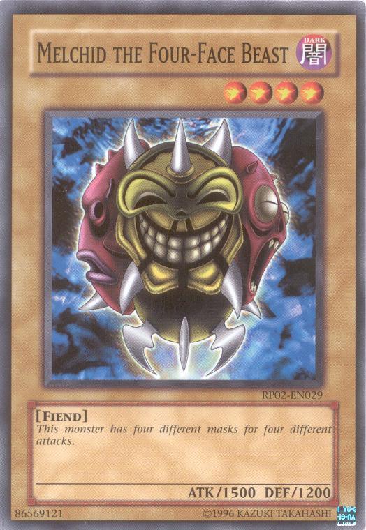 Common, Dark, Fiend, Normal Monster, Retro Pack 2, Unlimited Melchid the Four-Face Beast [RP02-EN029] Common - Trading Card World