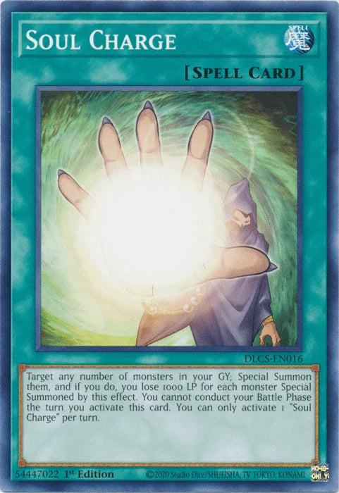 1st Edition, Common, Dragons of Legend: The Complete Series, Normal Spell, Spell Soul Charge [DLCS-EN016] Common - Trading Card World