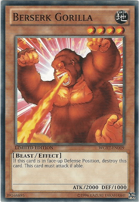 Battle Pack 2: War of the Giants Reinforcements, Common, Earth, Effect Monster, Limited Berserk Gorilla [WGRT-EN009] Common - Trading Card World