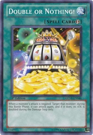 1st Edition, Common, Generation Force, Quick Play Spell, Spell, Unlimited Double or Nothing! [GENF-EN046] Common - Trading Card World