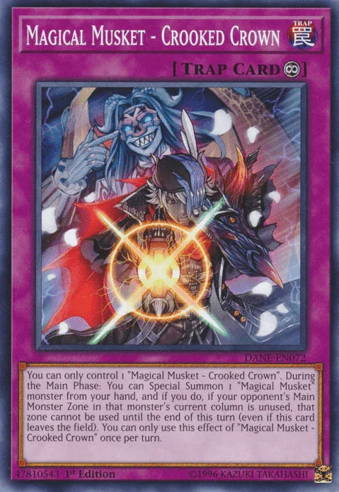 1st Edition, Common, Continuous Trap, Dark Neostorm, Trap, Unlimited Magical Musket - Crooked Crown [DANE-EN072] Common - Trading Card World