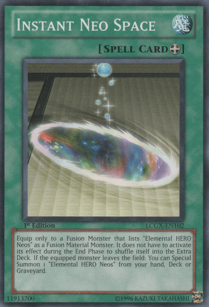 1st Edition, Common, Equip Spell, Legendary Collection 2, Spell, Unlimited Instant Neo Space [LCGX-EN102] Common - Trading Card World