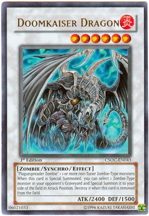 1st Edition, Crossroads of Chaos, Fire, Synchro/Effect Monster, Ultra Rare, Unlimited, Zombie Doomkaiser Dragon [CSOC-EN043] Ultra Rare - Trading Card World