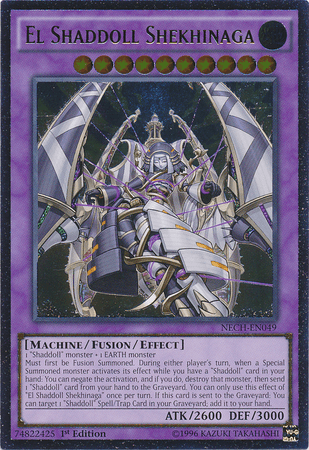 1st Edition, Earth, Fusion/Effect Monster, Machine, The New Challengers, Ultimate Rare, Unlimited El Shaddoll Shekhinaga [NECH-EN049] Ultimate Rare - Trading Card World