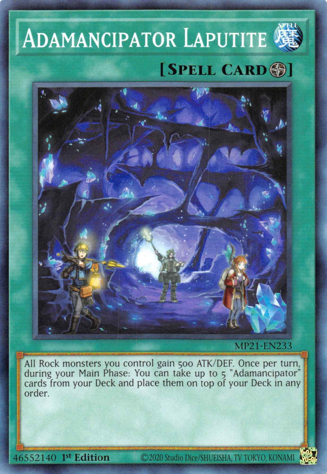 1st Edition, 2021 Tin of Ancient Battles, Common, Field Spell, Spell Adamancipator Laputite [MP21-EN233] Common - Trading Card World